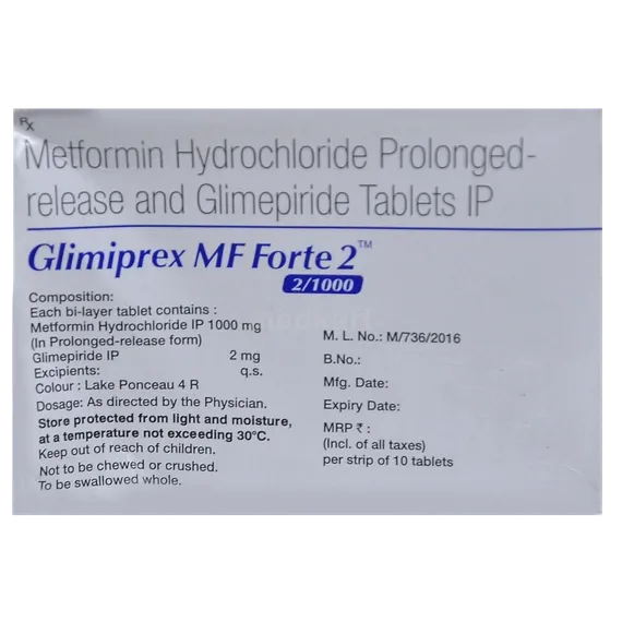 glimiprex mf forte 2 tablet 10's